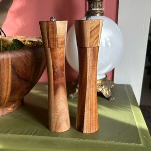 Acacia Wood Salt and Pepper Grinder Set